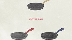 FOOD Cooking Utensils Frying Pan01 Black 03