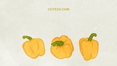 Food Vegetables Paprika Yellow01 03