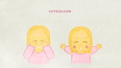 Girl Playing Peek A Boo02 A