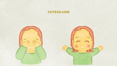 Girl Playing Peek A Boo02 E