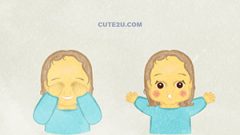 Girl Playing Peek A Boo02 G 1