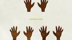 MEDICL Hand Both Hands With Nail Polish B 01