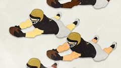 SPORTS Football Goal Scene01Gold Black