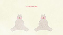 ANIMAL Polar Bear Character Sitting Front 01 03