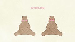 Bear02 Brown Bear Sitting Front 03