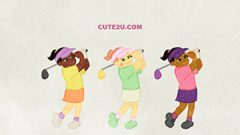 Golf Swinging Girl 01 DEF