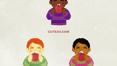 People Boy Boy Biting Into A Whole Apple DEF