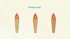 EVENT Party Birthday Candle02 Gold