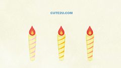 EVENT Party Birthday Candle02 Yellow 02