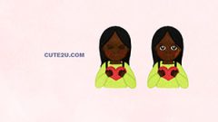 PEAPLE Woman Girl A With Her Heart In Her Hands B