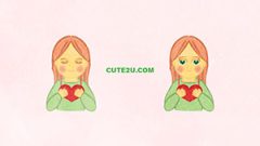 PEAPLE Woman Girl A With Her Heart In Her Hands E