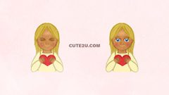 PEAPLE Woman Girl A With Her Heart In Her Hands H