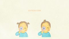 Peaple Girl Girl Looking Through A Magnifying Glass G