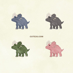 Animals Dinosaur Triceratops01 Smile01