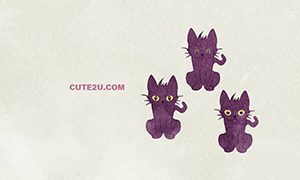ANIMAL Cat Purple Cat02