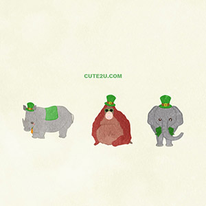 Events St Patrick's Day Animals Rhinoceros Orangutan Elephant