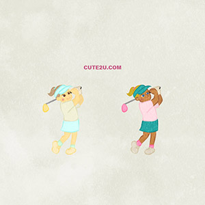 Golf Swinging Girl 01 Gh