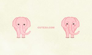 ANIMALS Elephant02 Pink Elephant 01