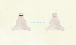 ANIMALS Polar Bear Character Sitting Front 01 05