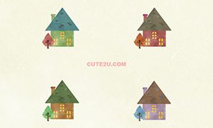 Building Cute House01 With Tree