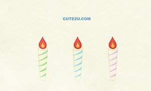 EVENTS Party Birthday Candle02 White01 02