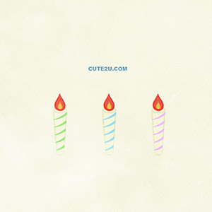 Events Party Birthday Candle02 White01 02