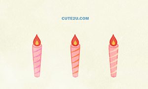 EVENT Party Birthday Candle02 Pink 01