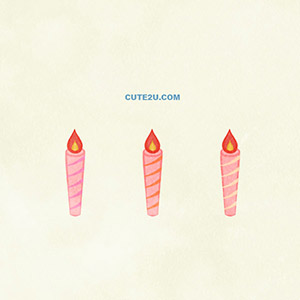 Event Party Birthday Candle02 Pink 01