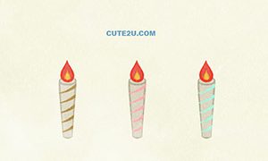 EVENT Party Birthday Candle02 Silver