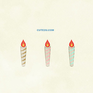 Event Party Birthday Candle02 Silver