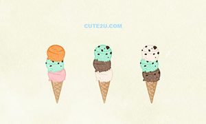 Foods Sweets Ice01 Triple Scoop Ice Cream 01