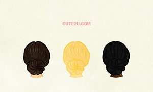 Head Hair Hairstyle Low Bun01 01
