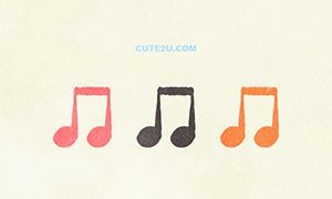 MUSIC Musical Note Eighth Note Duplet02 01