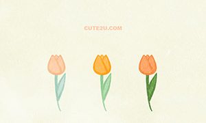 NATURE Flower Tulip03 Orange