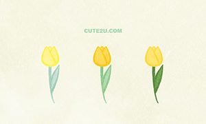 NATURE Flower Tulip03 Yellow