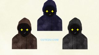 PEOPLE A Hooded Faceless Scary Man Smirks02