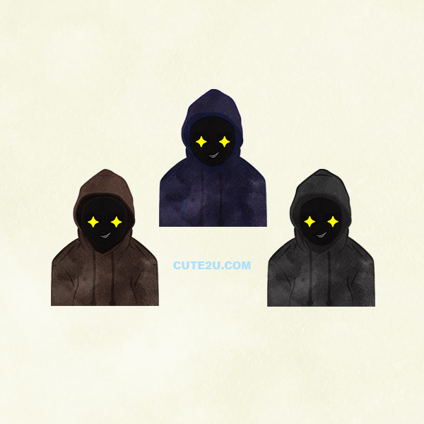 People A Hooded, Faceless Scary Man Smirks02