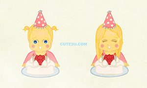 PEOPLE Girl A Girl Blowing Out The Candles On A Cake A 01 02