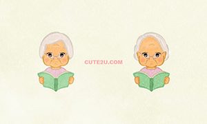 PEOPLE Lady An Elderly Woman Reading A Book C