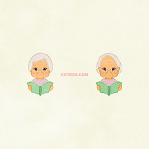 People Lady An Elderly Woman Reading A Book C