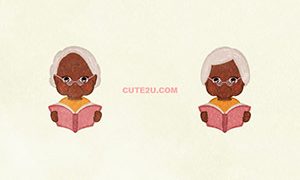 PEOPLE Lady An Elderly Woman Reading A Book D