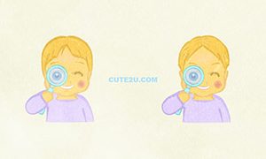 People Boy Boy Looking Through A Magnifying Glass A