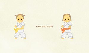 SPORTS Karate Girls Pose01 G
