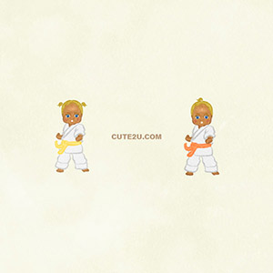 Sports Karate Girl's Pose01 H