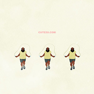 Sports Man A Chubby Man Jumping Rope D