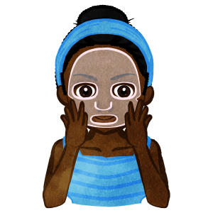 A Woman Wearing A Facial Mask B