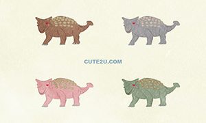 ANIMALS Dinosaur Ankylosaurus01 Love
