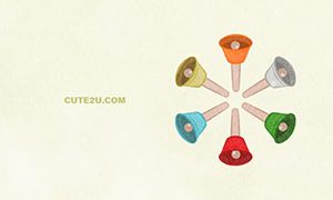 MUSIC Bell01 Arranged In A Circle Colorful01