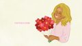 PEOPLE A Middle Aged Woman Receiving A Bouquet 01 H