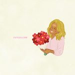 People A Middle Aged Woman Receiving A Bouquet 01 H